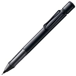 Lamy AL-star 171 Mechanical Pencil, Anodised Aluminium Black Pencil with Transparent Grip and Eraser Tip - with 0.5 mm Fine Line Lead M 41