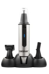 Zelmer ZNT0300 3 in 1 Trimmer per sopracciglia, testa girevole per naso e orecchie, testa di taglio per barba/collo, custodia soft touch.