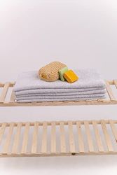 Questo Casa, 5 piece hand towel, 100% cotton, bath towel/hand towel, gray, 50x90 cm