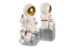 SUJETALIBROS SET 2 RESINA 26X8,3X18,5 ASTRONAUTA