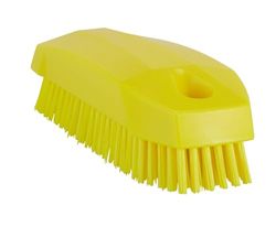 Vikan - Higiene - Cepillo para uñas - Fibras duras - 130 mm - Amarillo