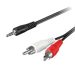 Goobay Cabo de vídeo de áudio (tomada estéreo de 3,5 mm a 2 pinos RCA) 15 m