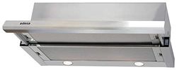 Edesa Extrator de cozinha ECT-6411 x com 2 níveis de extração iluminação LED comandos mecânicos nível sonoro 45,5 db filtros laváveis na máquina de lavar louça, motor de 100 W largura 60 cm, cor Inox