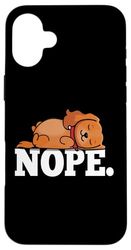 Funny Kawaii Kids Napping NOPE Ruby Cavalier Dog Lover Coque pour iPhone 16 Plus