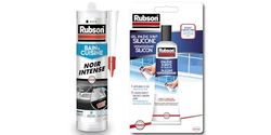 Rubson Mastic Bain & Cuisine Couleur Noir Intense, Joint silicone multi-matériaux renforcé en antifongiques, 280 ml & Enlève Joints Silicones, décapant spécialement, tube de 80 ml