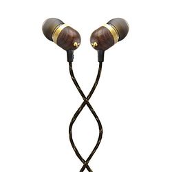 Marley Smile Jamaica Auriculares Intraureales con Cable, Micrófono Integrado, Controladores de 9,2 mm con Aislamiento de Ruido, 2 Siliconas de Distintos Tamaños, Anti Nudos, Sustentables – Bronce