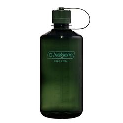 Nalgene Sustain Tritan BPA-vrije waterfles gemaakt van materiaal afgeleid van 50% plastic afval, 32 oz, smalle mond, jade