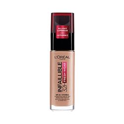 L'Oréal Paris Liquid Foundation, Full Coverage, Lasting Wear, With Vitamin C and SPF 25, Infallible 32H Fresh Wear, 60 Rose Ivory