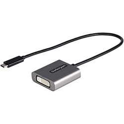 StarTech.com Adaptador USB C a DVI - Conversor de Vídeo USB Tipo C a DVI-D para Monitor/Proyector - Compatible con Thunderbolt 3 - Cable de Conexión de 30cm - Versión Mejorada de CDP2DVI (CDP2DVIEC)