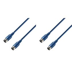 Adam Hall Cables 3 STAR MIDI 0075 BLU - Cable MIDI 0,75 m azul (Paquete de 2)