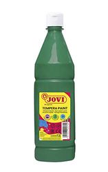 Jovi - Vloeibare temperaverf, Fles 1L, Donkergroene Kleur, Verf op basis van natuurlijke ingrediënten, Gemakkelijk te wassen, Glutenvrij, Ideaal voor schoolgebruik (51119)