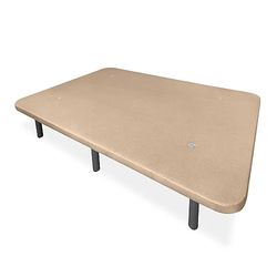 Mattfy - Base tapissée 3D Super renforcée, Grande stabilité, avec Barres de Renfort et 6 Pieds métalliques filetés de 27 cm, 105 x 190, Beige