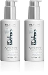 REVLON PROFESSIONAL STYLE MASTERS DOUBLE OR NOTHING BRIGHTASTIC, Siero Primer per lo Styling dei Capelli, Siero per Capelli Crespi, Siero Anti-Crespo, Siero per Capelli Luminosi, 100ml