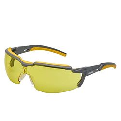 Gebol Occhiali protettivi Ultralight gialli | design sportivo | Sweat Bar protegge da sudore e polvere | per uomo e donna | taglia universale | nero, giallo | 1 pezzo
