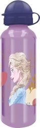 TataWay in viaggio si cresce Disney Frozen Elsa and Anna 530ml Girls Lilac Aluminium Water Bottle with Spout and Safety Cap
