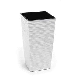 Siena Garden - Vaso per piante Nizza, in plastica, 25 cm, colore: Bianco
