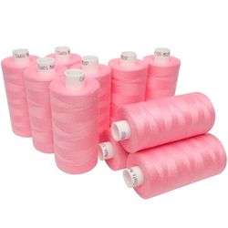 Moon Thread M020710 Pink Spun Polyester Sewing Thread - 1000M