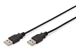 DIGITUS Cable de conexión USB 2.0 - 1,8 m - USB A (m) a USB A (m) - 480 Mbit/s - cable de conexión, cable USB - Negro