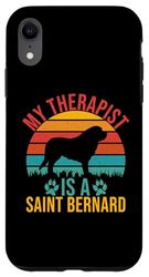 Coque pour iPhone XR Saint Bernard Mon thérapeute est un Saint Bernard