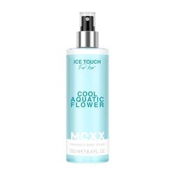MEXX Ice Touch Woman Body Mist, uppfriskande, blommig-fräsch kroppsspray för kvinnor, 250 ml