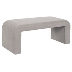 DKD Home Decor Banqueta Gris Poliéster 112 x 42 x 46 cm