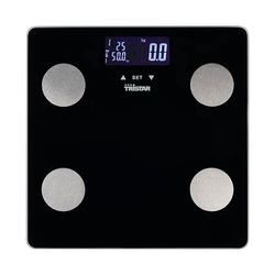 Tristar Báscula personal, análisis corporal: IMC, grasa corporal, músculo, agua y masa ósea, hasta 10 perfiles de usuario, máx. 150 kg, 30x30 cm cristal de seguridad, WG-2442