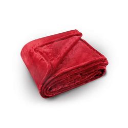 Linder 5074 extra mjuk polyesterfilt 180 x 220 cm röd