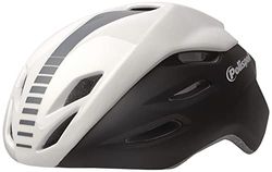 Polisport Helmet Aero-R (L=58/61) Casco, Unisex-Adult, Negro Mate/Blanco Brillo/Gris