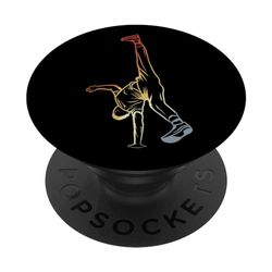 B-Boy Vintage Look Breakdance Crew para chicos PopSockets PopGrip Intercambiable