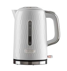 Daewoo Honeycomb Collection, 1.7 Litre Kettle, Fast Boil, Easy Cleaning, Safety Features, 360° Swivel Base, Water Level Gauge, Extra Wide Opening Lid, User Friendly, Part Of A Collection, White