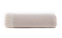 Todocama Multifunctioneel sprei, bedsprei, banksprei, garapas, gemaakt in Spanje, visgraatpatroon (180 x 260 cm, zandbeige)