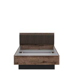 Forte Jacky Lit pour Jeune, Surface de Couchage 120 x 200 cm, Panneau de Particules, chêne Boue Script/chêne Noir, 126,4 x 87,7 x 209,6 cm