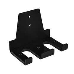 Yes4All Verticale wandgemonteerde Olympische halterhouder, halterrek, hangend halterrek voor fitnessapparatuur thuis (2 bars), zwart
