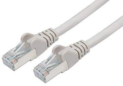 PremiumCord Patch Cable Cat 6a S/FTP, 10Gbit/s, cabo Ethernet, LAN, conectores RJ45, flexível e robusto, AWG 26/7, 100% , cinzento, 30 m