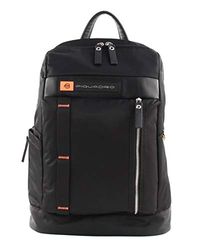PIQUADRO PQ-Bios Zaino in tessuto eco e pelle porta PC 15.6" ad uno scomparto