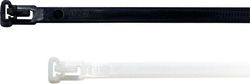 Thomas & Betts ty-Fast Herbruikbare flens, 150 x 7,5 mm, zwart