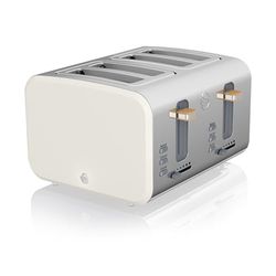 Swan ST14620WHTN Toaster 4 slice(s) Stainless steel White 1500 W