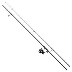 DAM Charger Carp FD Combo, Canne à pêche et Moulinet Carp Fish, Solide, léger et Polyvalent, Noir et Gris, 3.66m Moderate Fast Rod, 6000 Size Reel