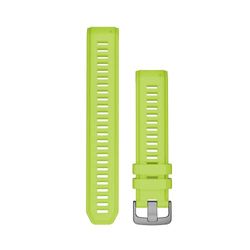 Garmin Unisex - Volwassenen Verwisselbare armband 22 mm siliconen limoen delen van roestvrij staal leigrijs 22 mm