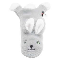 JACK AND VANILLA, Jouet en Peluche Lapin Gris, pour Chiens, 30 cm, Design réaliste, sonore et Lavable, idéal pour Les Jeux interactifs, Couleur vive, Modèle Flatties