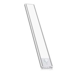 Velamp LACTEA XL: reglette LED sotto pensile ricaricabile 40cm, 150 lumen, con CCT. Argento