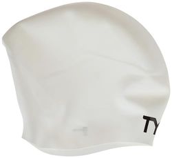 TYR Cuffia da Bagno Adulti a Pelo Lungo Senza Rughe in Silicone