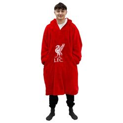 Character World Hugzee - Felpa oversize indossabile con cappuccio, super calda e accogliente, fodera in sherpa, design Redout del Liverpool FC, perfetto per adolescenti, donne e uomini, taglia unica,