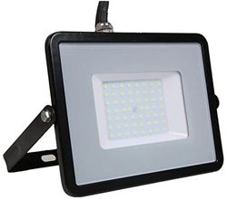 Proiettore Slim LED 50W, Chip Samsung, Nero Luce Calda 3000K