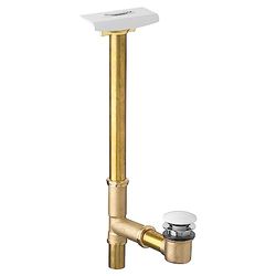 Americano Standard Deep Soak Max Drain con unico troppopieno di montaggio dall'alto, Ottone, Bianco artico, 1.5