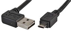 Pro Signal PSG91266 - Cable USB 2.0 A macho reversible de 90° a micro USB 2.0 B, 2 m