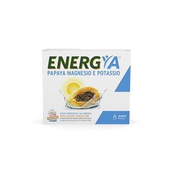 Energya Papaya, Potassio e Magnesio, Integratore Alimentare con Sali Minerali e Papaya Fermentata, Contribuisce a Recuperare le Energie nelle Giornate più Calde e alla Funzione Muscolare, 14 Bustine