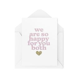 Wedding Cards for Husband Wife - We Are So Happy For You Both - Best Friend Wedding Card - Congratulations Cards - CBH1807