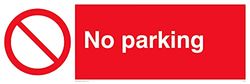 Pack de 5 carteles sin estacionamiento – 300 x 100 mm – L31
