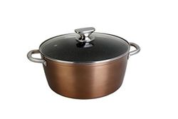 WECOOK pentola Alta Professionale, Alluminio Forgiato, Oro, 32 x 32 x 25 cm